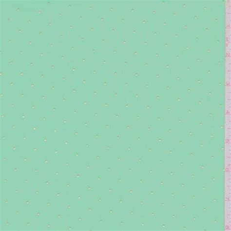 Seafoam/Metallic Silver Pin Dot Chiffon Fabric 